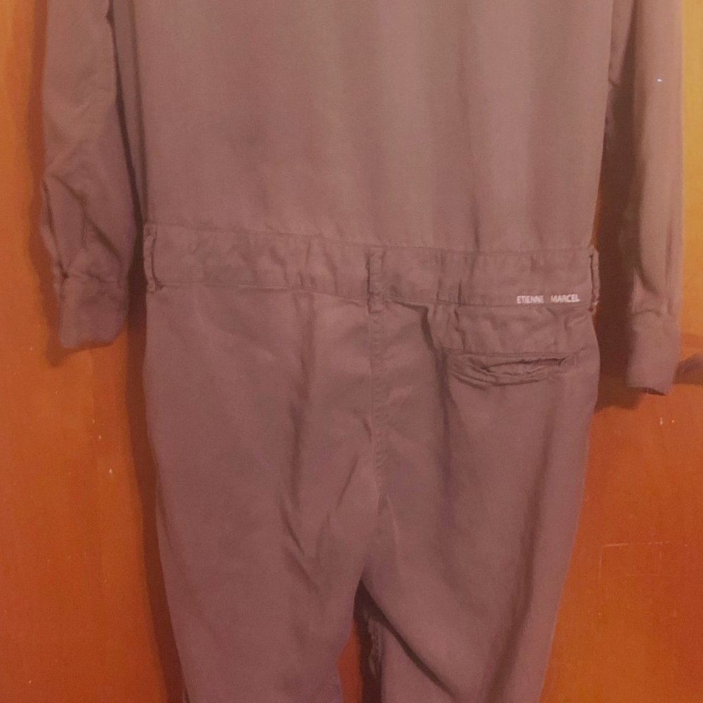 Etienne Marcel Long Sleeve Jumpsuit in Military - Picture 6 of 9